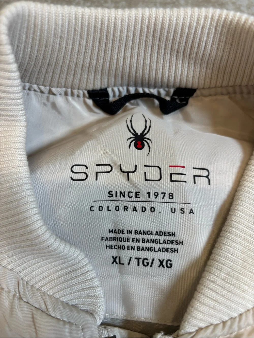 Spyder Men's Lightweight Bomber Jacket Tan Beige Khaki NWT XL | Flight Jacket